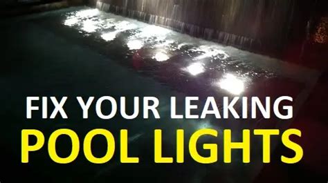 leaking pool light|How to Fix a Leaking Pool Light: A Step